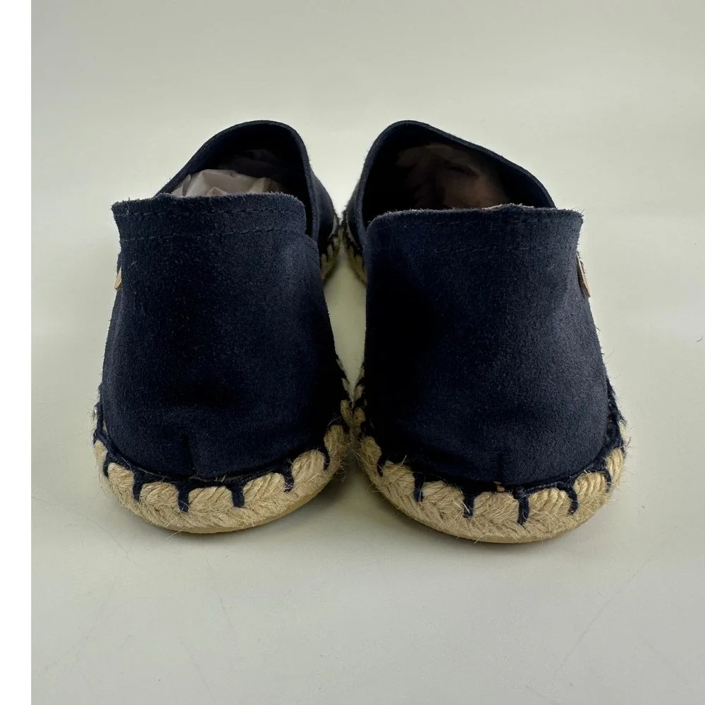 Verbenas Carmen Navy Blue Suede Espadrille Flats Spain Slip On Women 40 US 9-9.5